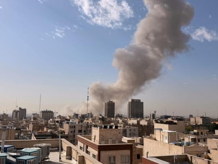 iran israel tensions explosions rock northern israel as iranian ballistic missiles strike air defence systems activated nationwide 1024x768 1