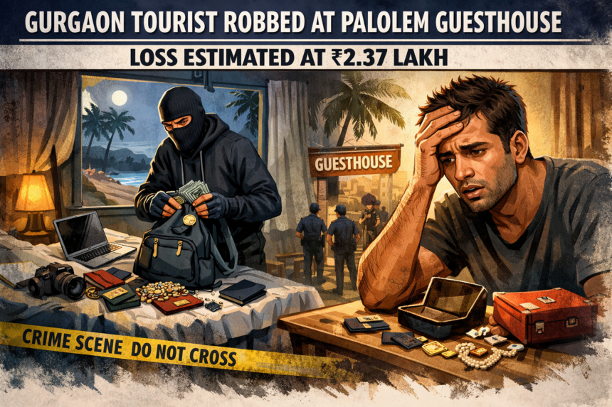 Gurgaon Tourist Robbed at Palolem Guesthouse, Loss Estimated at ₹2.37 Lakh 1 20260302 1007 Image Generation simple compose 01kjpdbc32fkeb8zp867rsfc8r