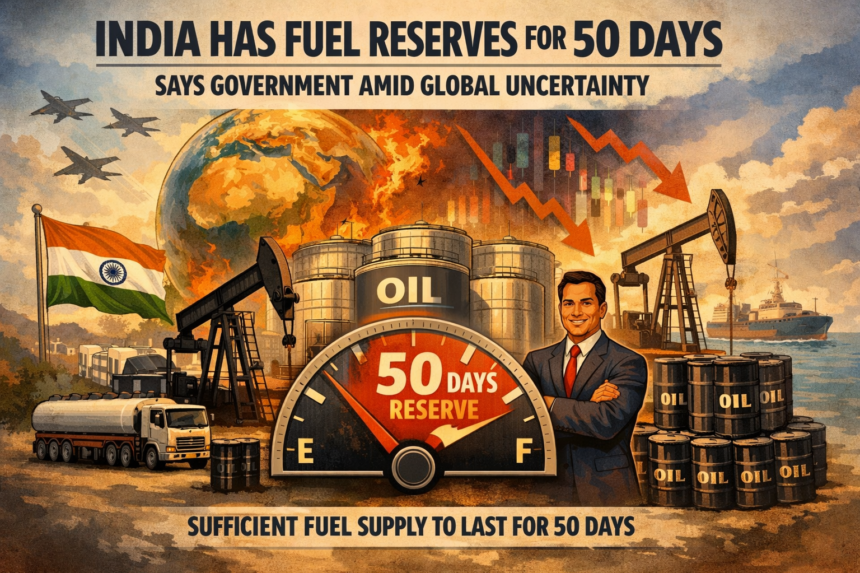India Has Fuel Reserves for 50 Days, Says Government Amid Global Uncertainty 1 20260304 1117 Indias Fuel Reserves simple compose 01kjvp5xqgf0q8f6svj30pcb06