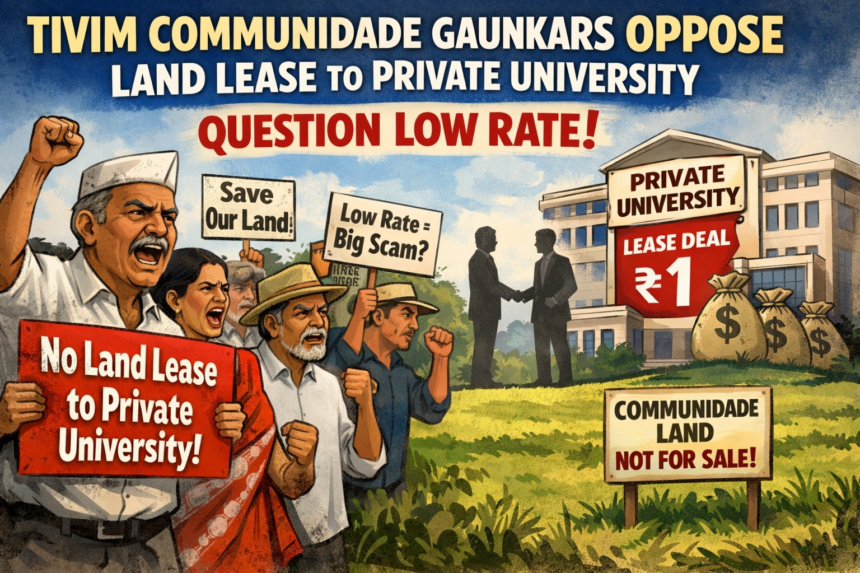 Tivim Communidade Gaunkars Oppose Land Lease to Private University, Question Low Rate 1 20260309 1056 Image Generation simple compose 01kk8gyvyrf5fb8d1gwr2hevff