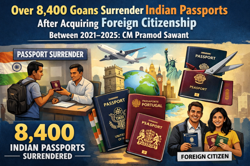 Over 8,400 Goans Surrender Indian Passports After Acquiring Foreign Citizenship Between 2021–2025: CM Pramod Sawant 1 20260310 1049 Image Generation simple compose 01kkb2ybxtf93vxj4grjn58rb9