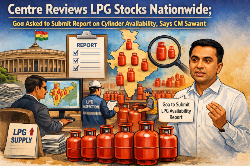 Centre Reviews LPG Stocks Nationwide; Goa Asked to Submit Report on Cylinder Availability, Says CM Sawant 1 20260311 1252 Image Generation simple compose 01kkdwcvqvedba26y700fr8ppn
