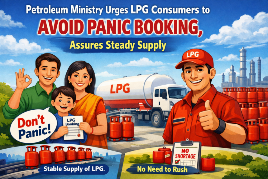 Centre Urges LPG Consumers to Avoid Panic Booking, Says Domestic Supply Is Top Priority 1 20260312 1359 LPG Supply Assurance simple compose 01kkgjkqmnfrhahexazgm8d76w