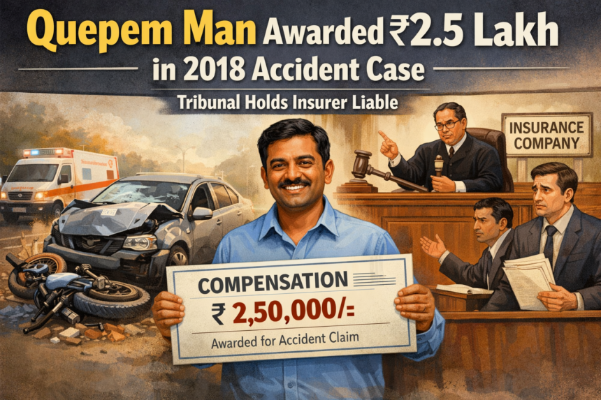 Goa Tribunal Awards ₹2.5 Lakh Compensation to Quepem Man Injured in Road Accident 1 20260321 1131 Image Generation simple compose 01km7fq2sdfbkbe55xrnhyewp6
