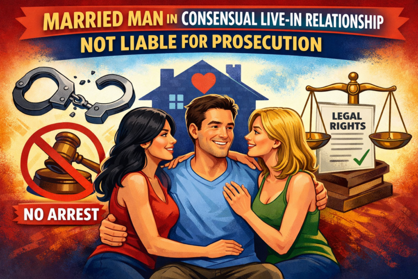 Allahabad High Court: Married Man in Consensual Live-in Relationship Not Liable for Prosecution 1 20260328 0938 Image Generation simple compose 01kmsa1hhme10rpjkd6pgg5kgg