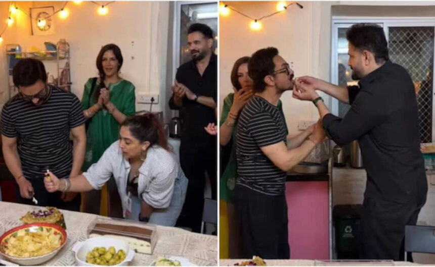 Aamir Khan Celebrates 61st Birthday with Girlfriend Gauri Spratt, Ex-Wives Reena Dutta and Kiran Rao 1 AA1YEb9j