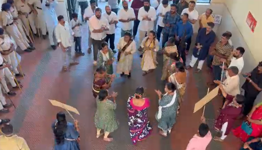 Women Perform Traditional Fugdi Dance Inside Margao Police Station in Unique Protest 1 Screenshot 2026 03 06 154947