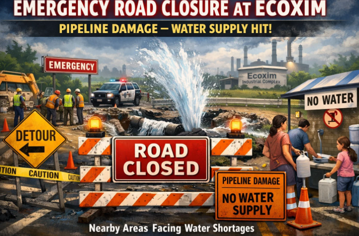 Emergency Road Closure at Ecoxim Amid Pipeline Damage; Water Supply Hit in Nearby Areas 1 Screenshot 2026 03 20 104005