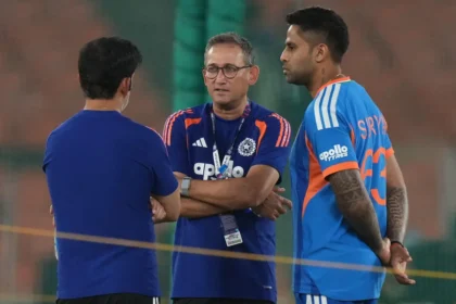 Suryakumar Yadav Gautam Gambhir Ajit Agarkar meeting