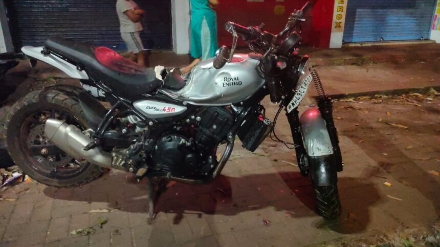 Speeding Bullet Collides With Taxi in Mapusa, Two Seriously Injured 1 WhatsApp Image 2026 03 22 at 12.22.43 PM