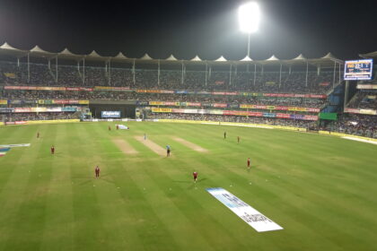 Barsapara Cricket Stadium match under floodlights