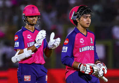 Jaipur Rajasthan Royals Vaibhav Suryavanshi walks back after his dismissal as