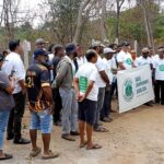 Locals from Pomburpa and Salvador do Mundo gather to protest against a notified Private Forest being set ablaze 1