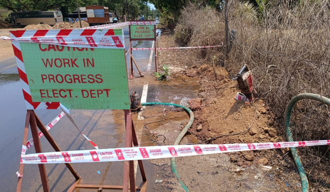 Water Pipeline Damaged During Underground Cabling Work in Navelim; NGO Demands FIR Against Contractor 1 Screenshot 2026 04 04 142833