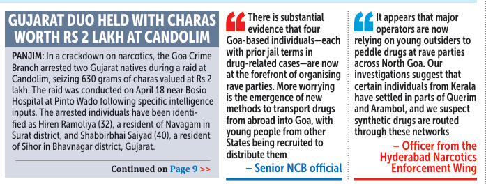Central agencies sound alarm on Goa’s drug trade 1 Screenshot 2026 04 20 081624
