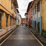 Road along Vasco da gama residence in Fontainhas Panaji