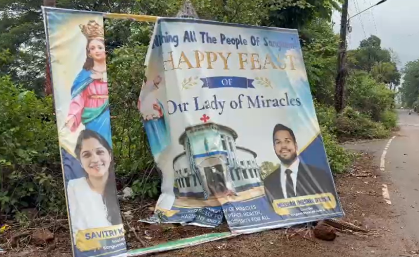 Feast Wishing Banner Torn in Sanguem; Meshu D’Costa Urges Respectful Politics 1 Screenshot 2026 05 18 135309