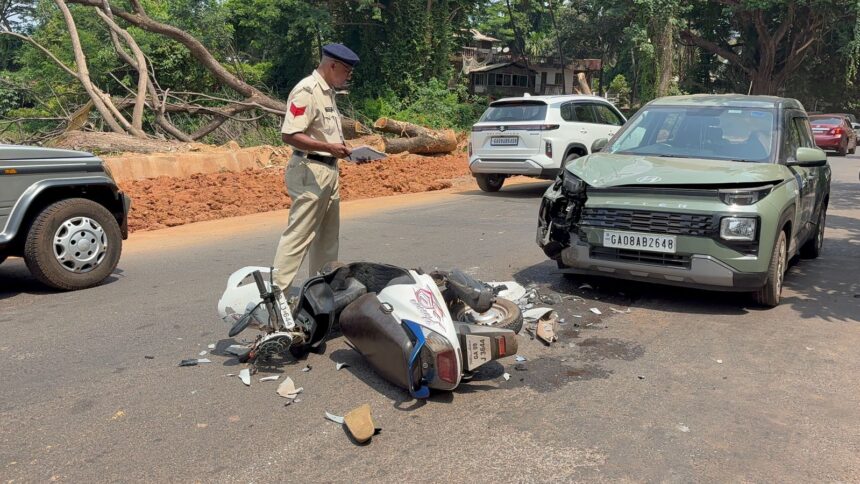 Car–Bike Collide at Karyamoddi in Curchorem; Rider Injured 1 WhatsApp Image 2026 05 01 at 11.13.25 AM 1
