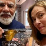 pm modi gifts melody to giorgia meloni revives viral melodi trend in rome 2026 05 20