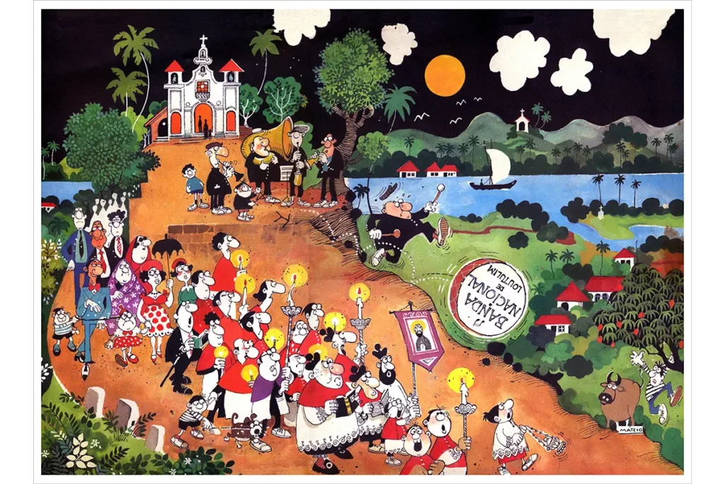 A philatelic tribute on Mario de Miranda's birth centenary 3 processionlargecanvas 2