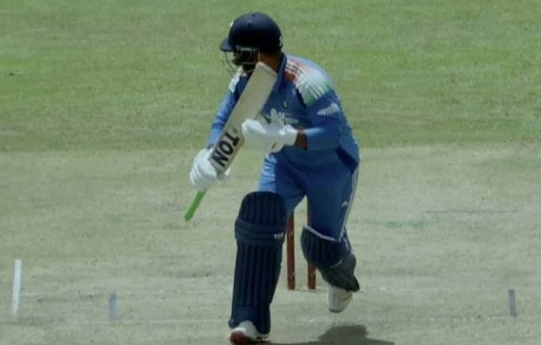 India A Penalised 10 Runs After Vipraj Nigam's Rare Pitch Infringement in Tri-Series Clash Against Sri Lanka A 1 Screenshot 2026 06 16 085126