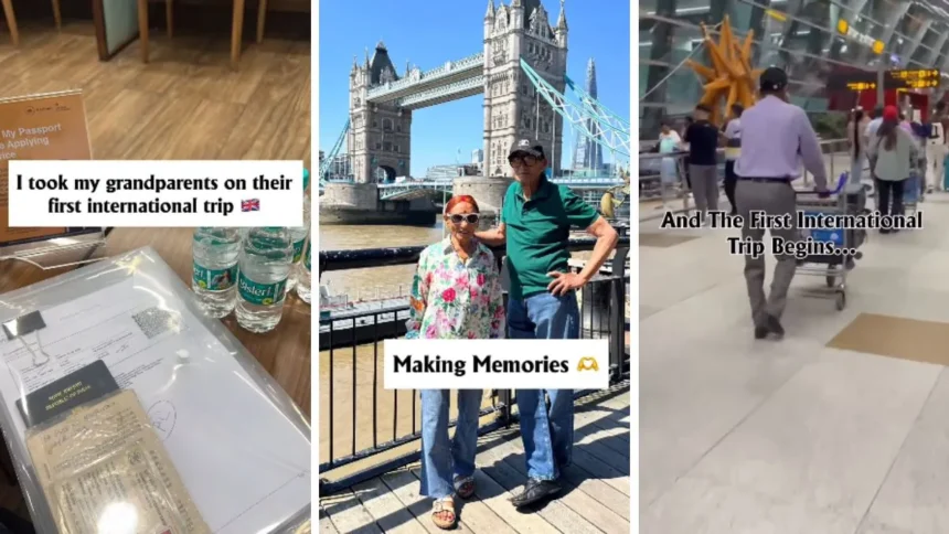 First passport stamp, first foreign trip: Grandparents’ London journey wins hearts 1 delhi woman fulfils grandparents lifelong wish 1782023837