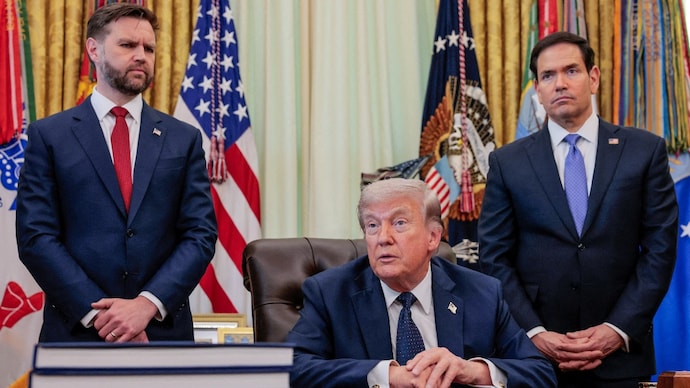 TRUMP ACCUSES IRAN OF DRONE ATTACK ON CARGO SHIP DESPITE CEASEFIRE 1 us president donald trump 261124889