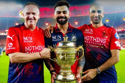 Andy Flower Virat Kohli Mo Bobat RCB IPL 2026 trophy