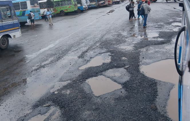 Gigantic Moon-Like Craters Emerge at KTC Margao Bus Stand, Commuters Raise Safety Concerns 1 Screenshot 2026 07 31 114734