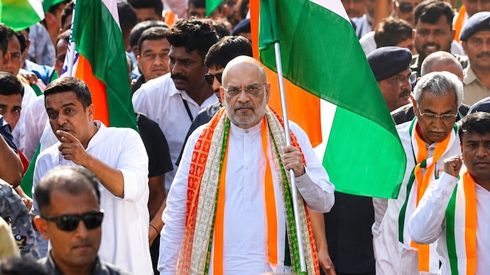 amit shah at a tiranga yatra last year 173329849