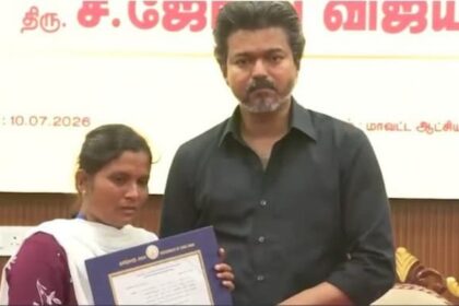 cm vijay consoles a family member of a karur stampede victim during the july 10 event 27542912 16x9 0