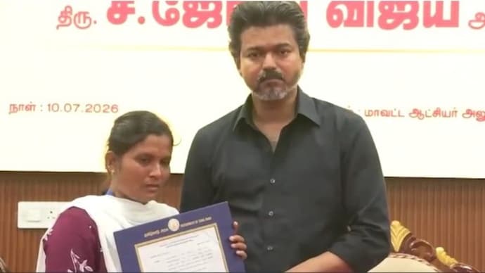 Tamil Nadu Moves Supreme Court Against Karnataka Over Cauvery Water Release 1 cm vijay consoles a family member of a karur stampede victim during the july 10 event 27542912