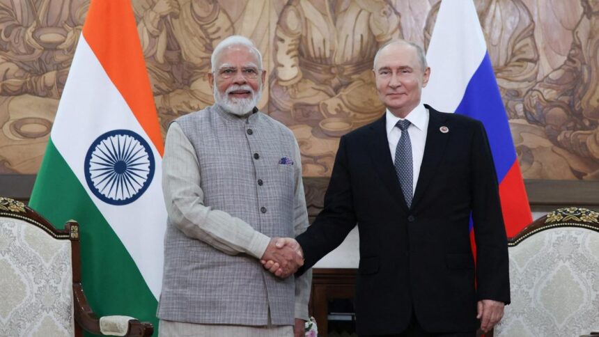 2026 08 31T142356Z 1046046208 RC2Q9NA5WJV7 RTRMADP 3 SCO SUMMIT PUTIN MODI