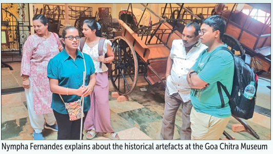 She cannot see the artefacts, yet brings Goa’s history to life 1 Screenshot 2026 08 08 090323