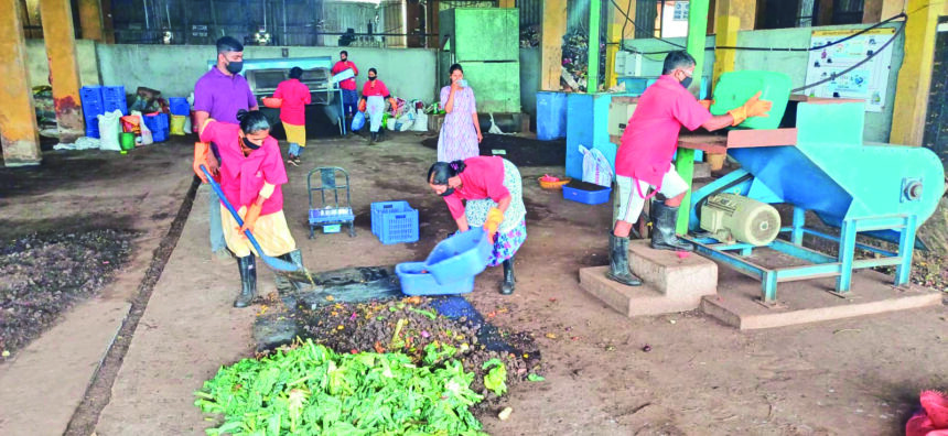 WARRIORS OF MISSION CLEAN GOA 1 Waste segregators convert wet waste into organic manure at Bircholim waste segregation facility
