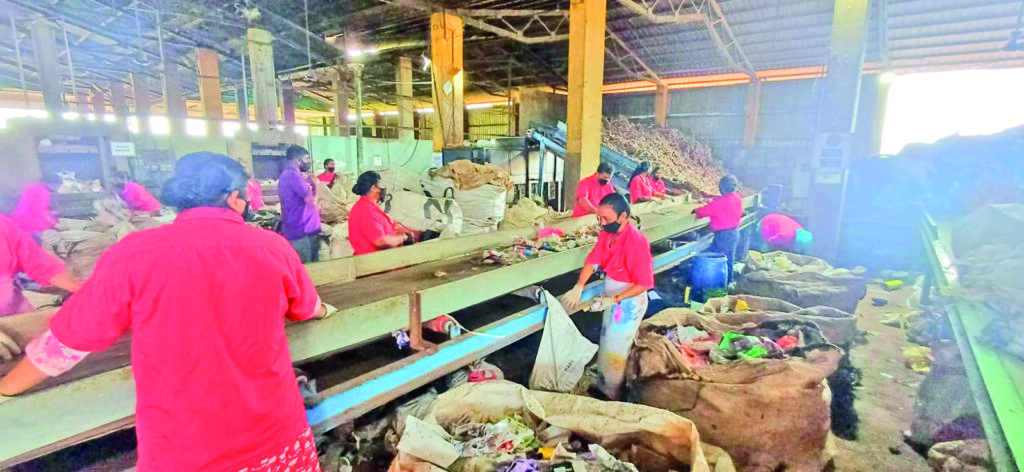 WARRIORS OF MISSION CLEAN GOA 2 Waste segregators sort waste brought at Bicholim waste segregation facility