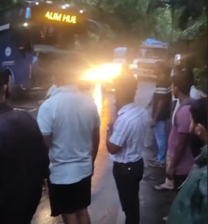 Five Injured After Seabird Bus Skids on Oil Spill in Goa's Balli 1 WhatsApp Image 2026 08 06 at 8.11.24 PM