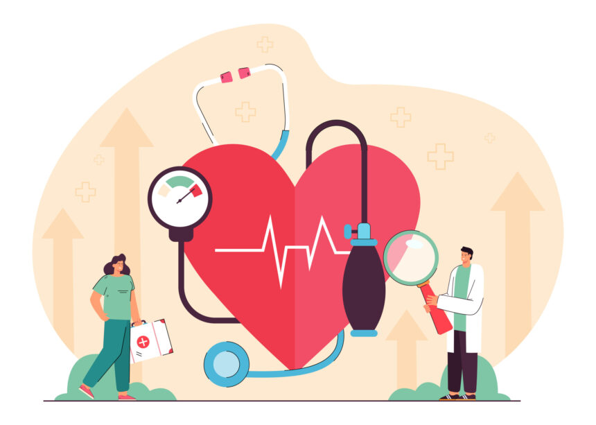 Varca summit calls for stronger nationwide cardiac care infra 1 Tiny cardiology doctor and nurse examining heart blood pressure scaled 1
