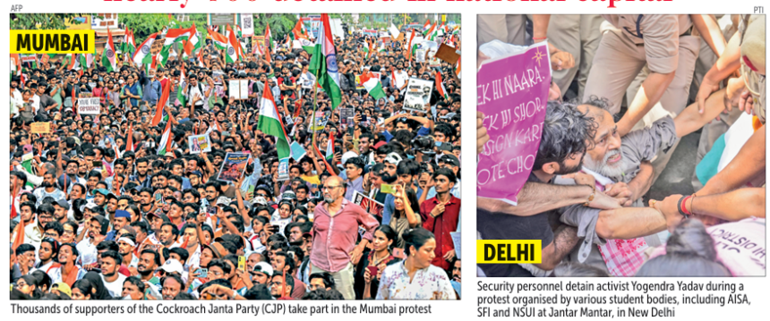 ‘GYANESH MUST GO’, DELHI, MUMBAI ROAR IN PROTEST 1 Screenshot 2026 10 03 082830
